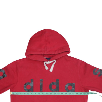 Mens UK Size M adidas Red Pullover Hoodie