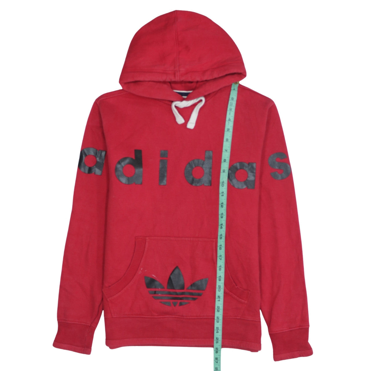 Mens UK Size M adidas Red Pullover Hoodie