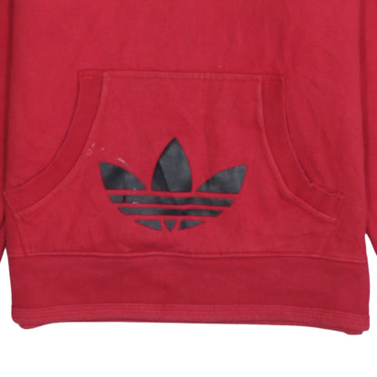 Mens UK Size M adidas Red Pullover Hoodie
