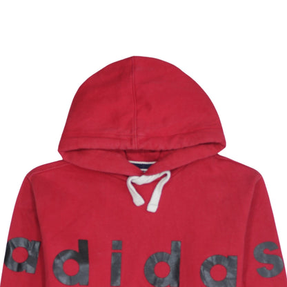 Mens UK Size M adidas Red Pullover Hoodie