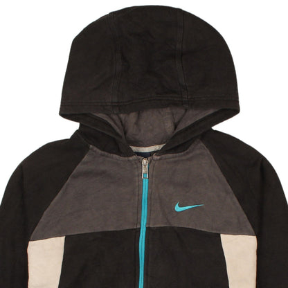 Nike Boys Black Full Zip Hoodie XL 13-15 Years Fleece Athletic Sweatshirt