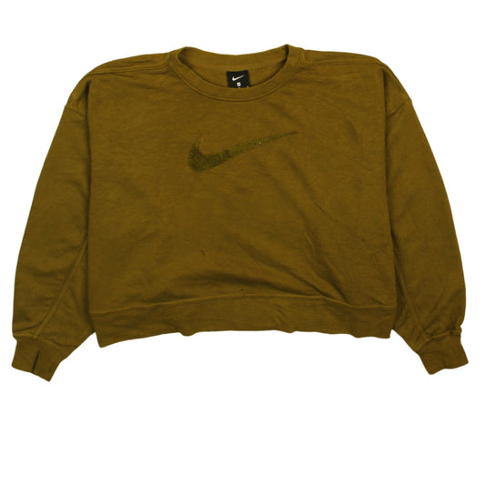 Womens UK Size M Nike Brown Pullover Sweatshirt