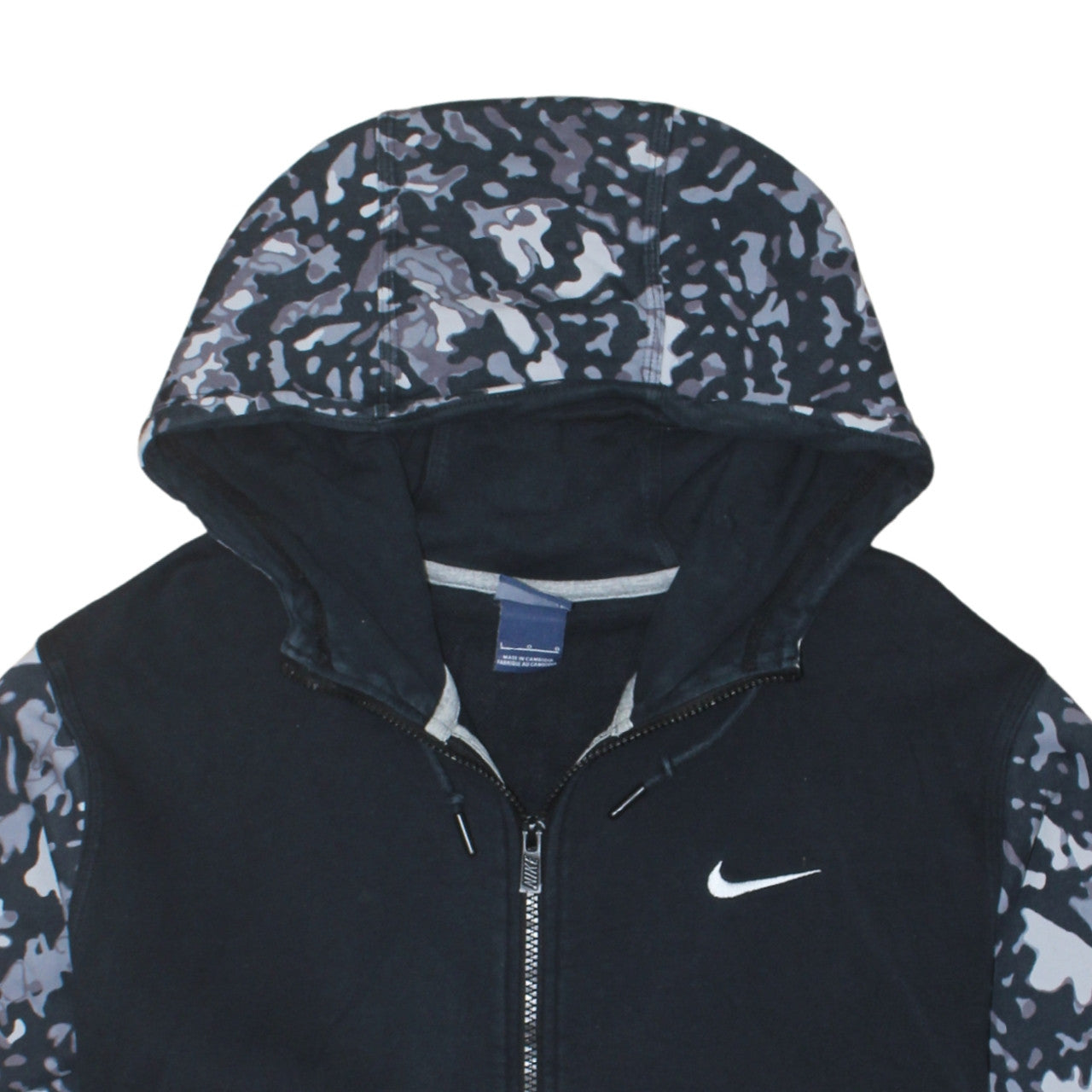 Womens UK Size S Nike Black Full Zip Hoodie