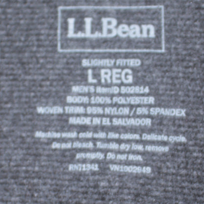 L.L.Bean Men's Grey Full Zip Fleece Jacket Size L Lightweight Outdoor