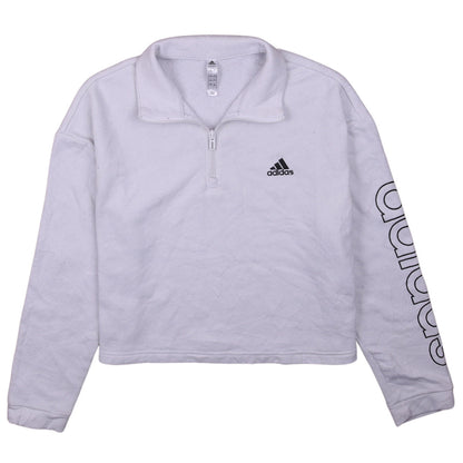 Womens UK Size 16-18 adidas White Pullover Sweatshirt