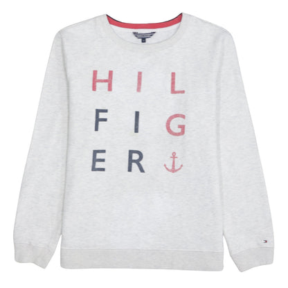 Womens UK Size M Tommy Hilfiger Grey Pullover Sweatshirt