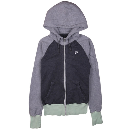 Womens UK Size XS Nike Grey Full Zip Hoodie