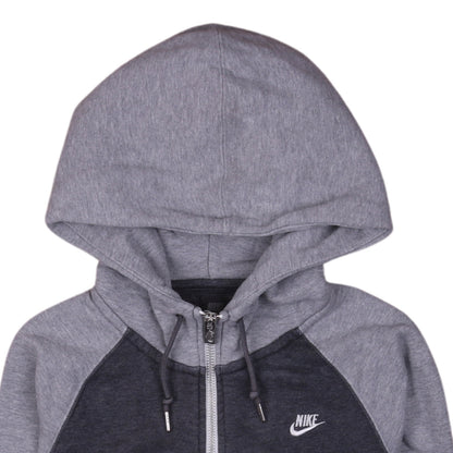 Womens UK Size XS Nike Grey Full Zip Hoodie