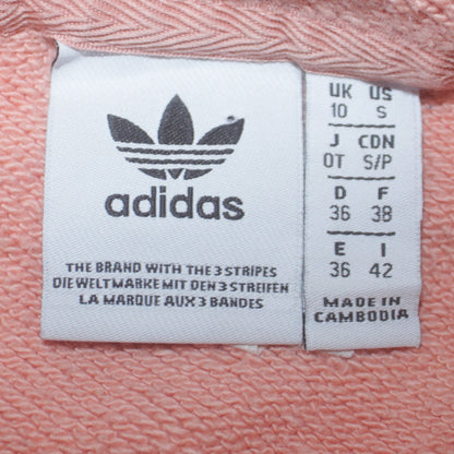 Womens UK Size 10 adidas Pink Pullover Hoodie