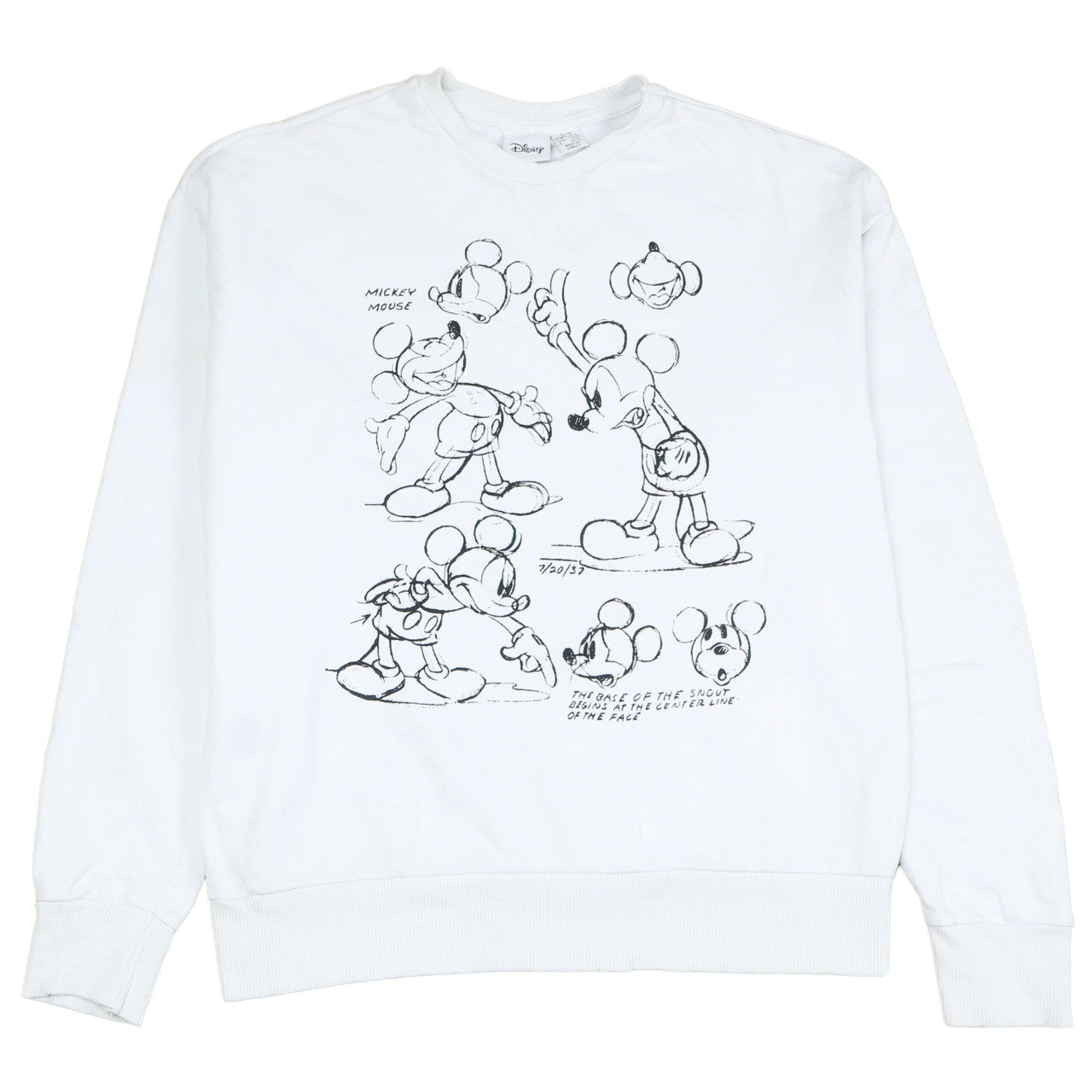 Womens UK Size 2XS Disney White Pullover Sweatshirt