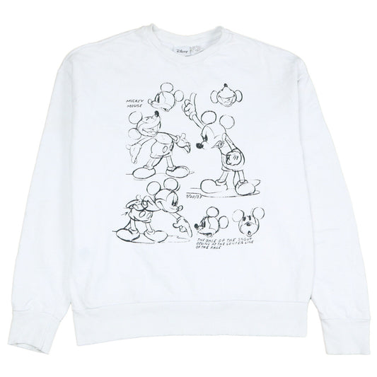 Womens UK Size 2XS Disney White Pullover Sweatshirt