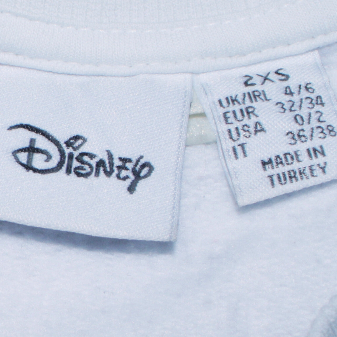 Womens UK Size 2XS Disney White Pullover Sweatshirt