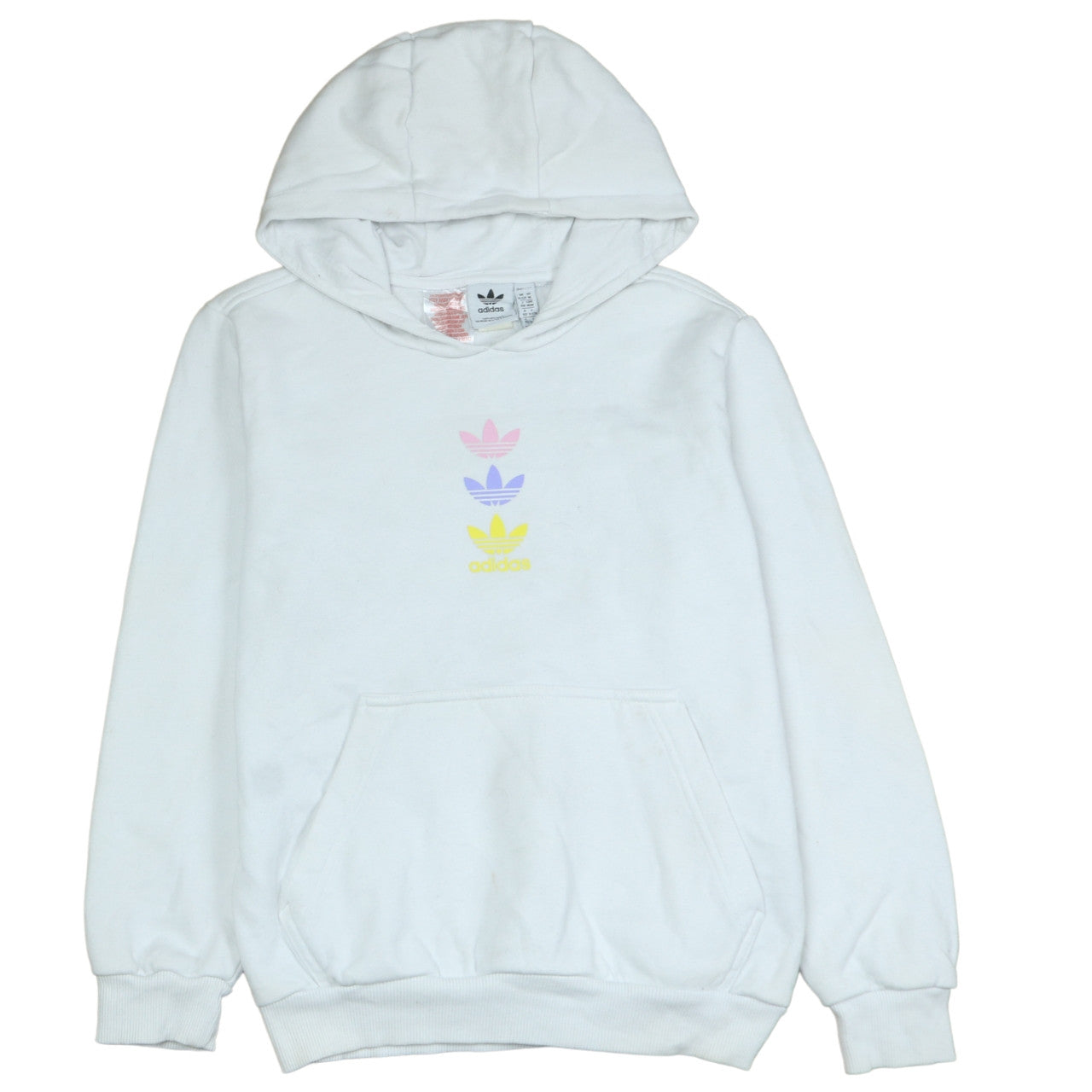 Girls UK Size 11-12 Years adidas White Pullover Hoodie