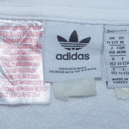 Girls UK Size 11-12 Years adidas White Pullover Hoodie