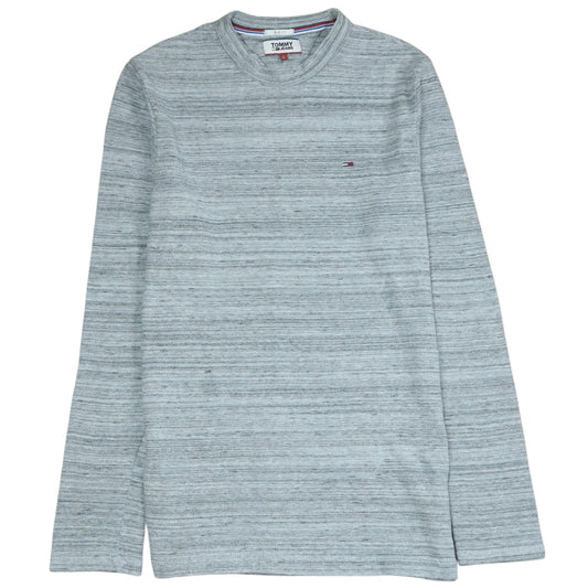 Mens UK Size L Tommy Jeans Grey Pullover Jumper