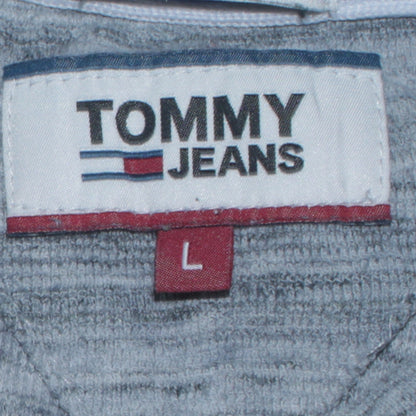 Mens UK Size L Tommy Jeans Grey Pullover Jumper