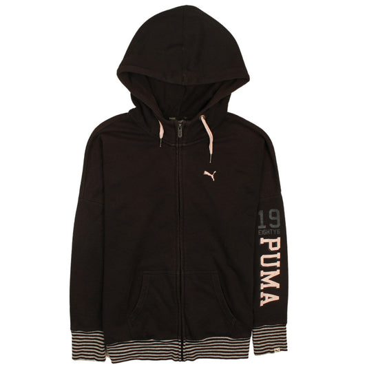 Womens UK Size 14 PUMA Black Full Zip Hoodie