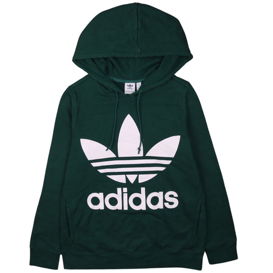 Womens UK Size 12 adidas Green Pullover Hoodie