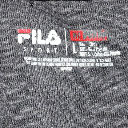 Mens UK Size L FILA Grey 1/4 Zip Sweatshirt