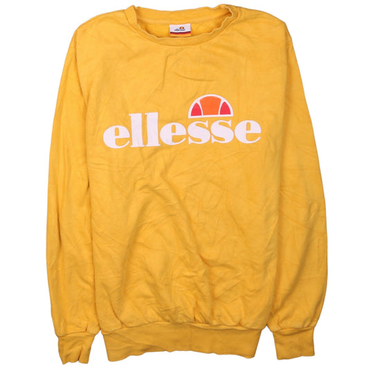 Womens UK Size 8 ellesse Yellow Pullover Sweatshirt