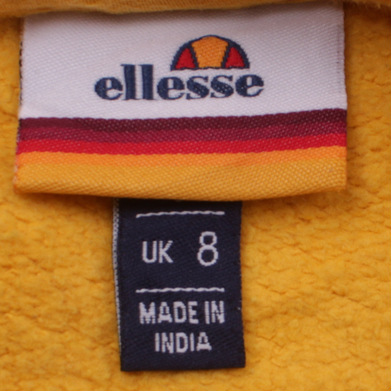 Womens UK Size 8 ellesse Yellow Pullover Sweatshirt