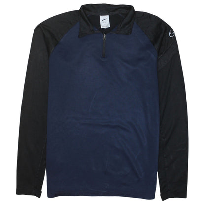Mens UK Size S Nike Blue 1/2 Zip Sweatshirt