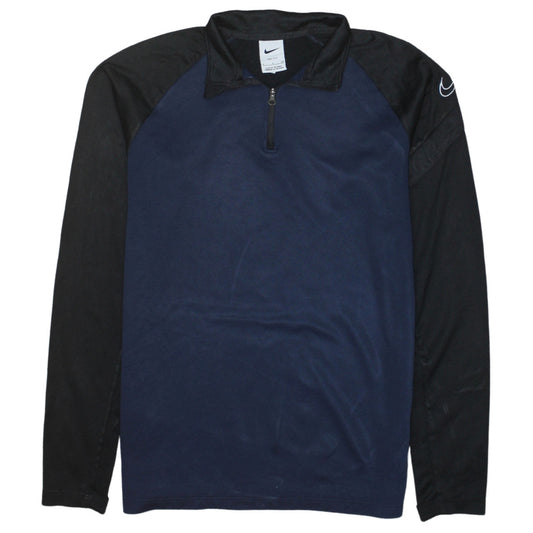 Mens UK Size S Nike Blue 1/2 Zip Sweatshirt