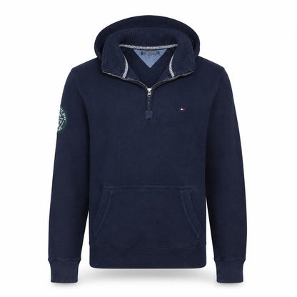 Mens UK Size M Tommy Hilfiger Blue 1/2 Zip Hoodie