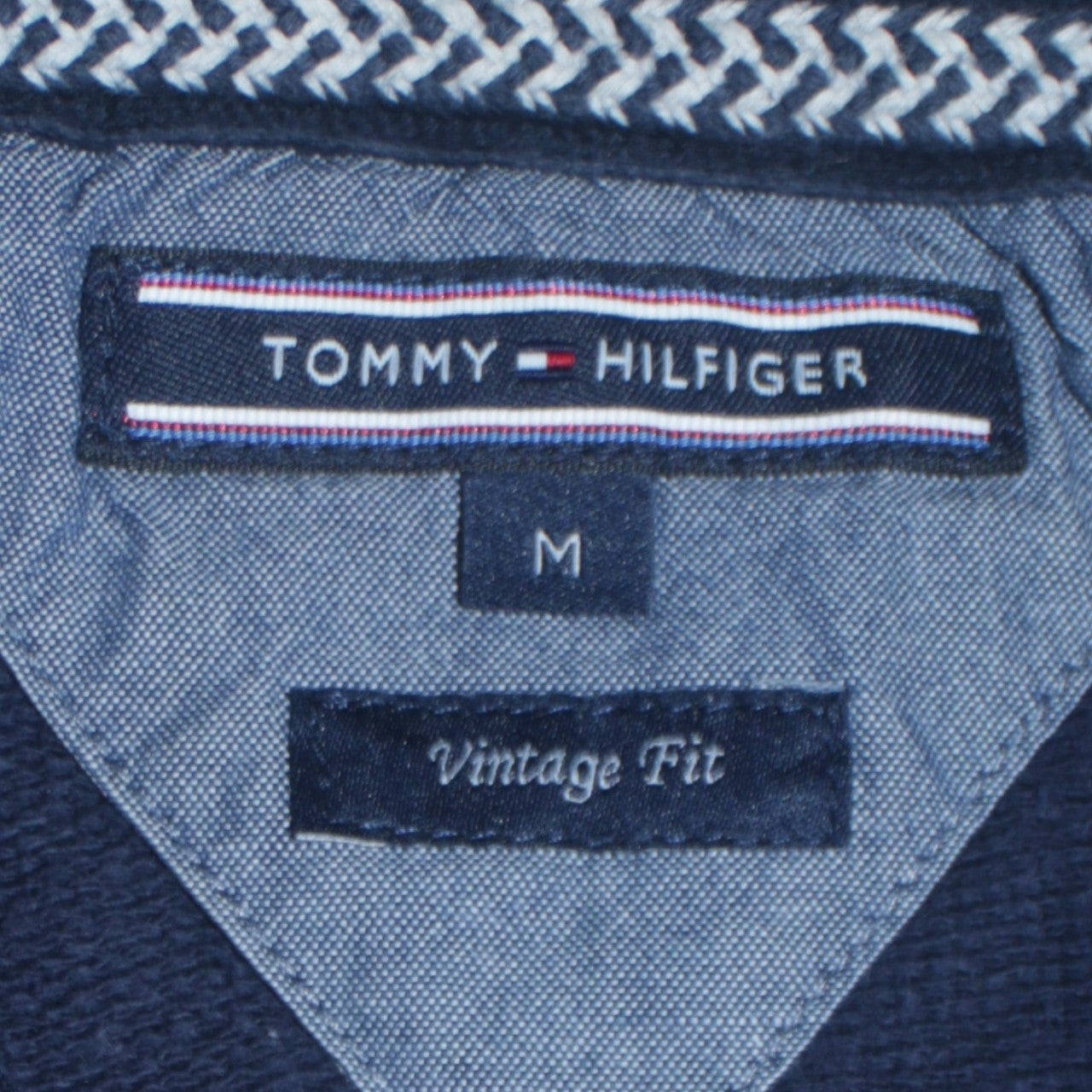 Mens UK Size M Tommy Hilfiger Blue 1/2 Zip Hoodie