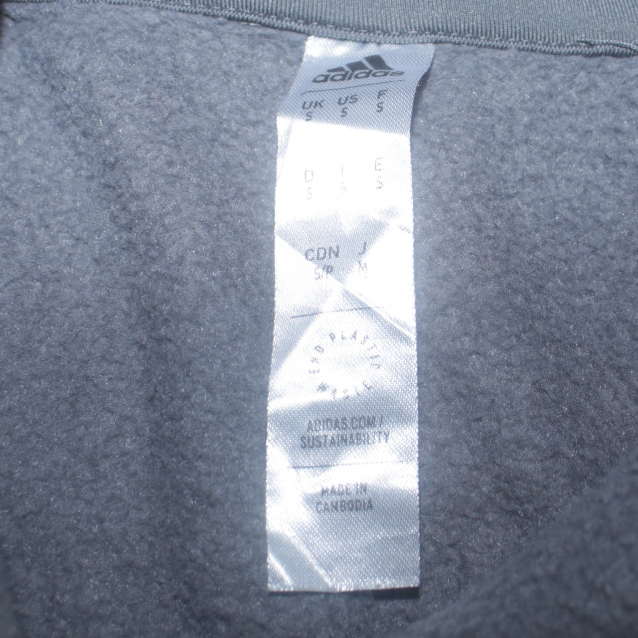Mens UK Size S adidas Grey Pullover Hoodie