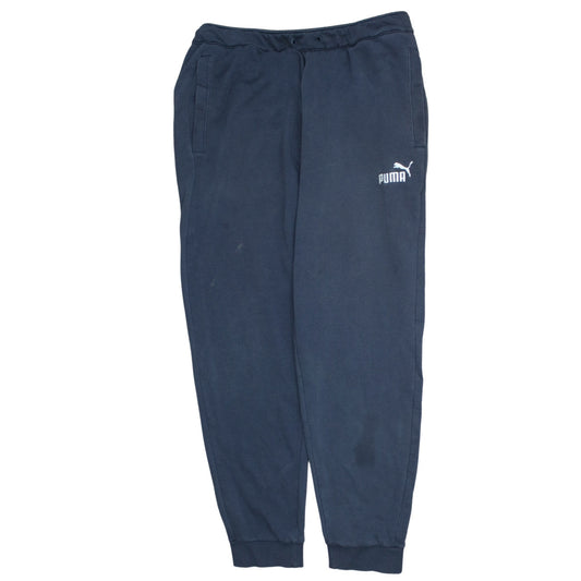Mens UK Size L PUMA Regular Fit Sweatpants Blue Trousers