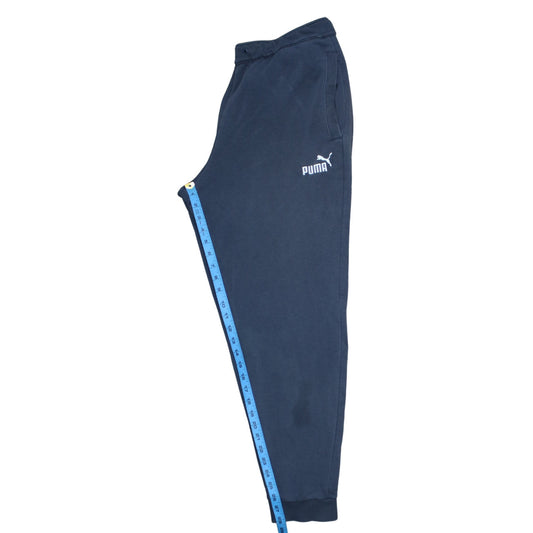 Mens UK Size L PUMA Regular Fit Sweatpants Blue Trousers