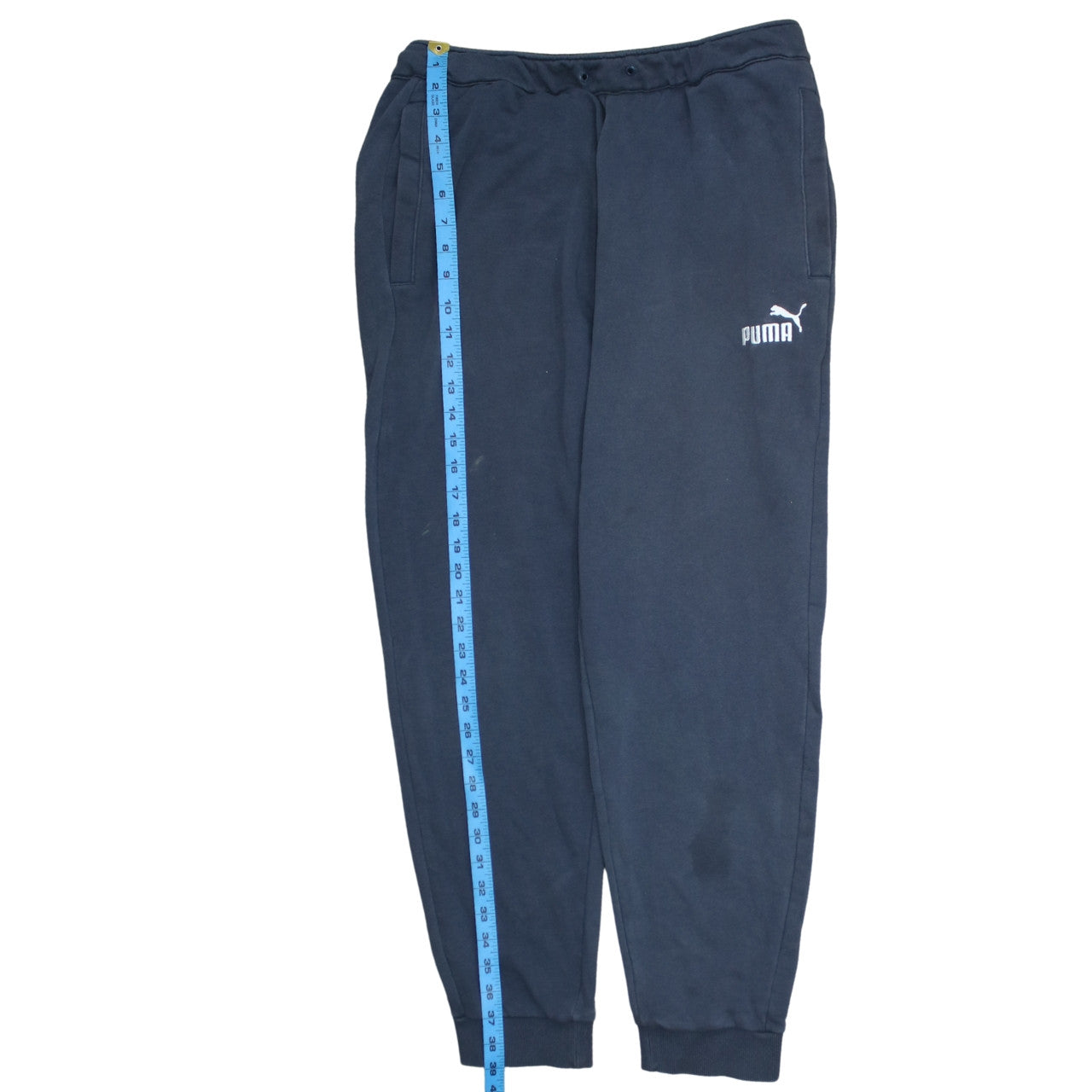 Mens UK Size L PUMA Regular Fit Sweatpants Blue Trousers