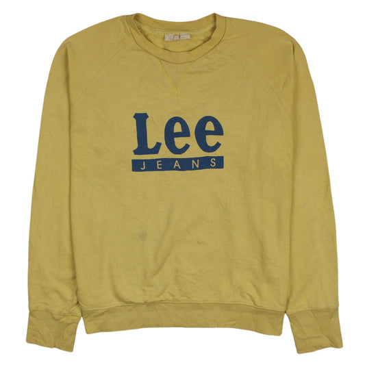 Womens UK Size M Lee Yellow Pullover Sweatshirt
