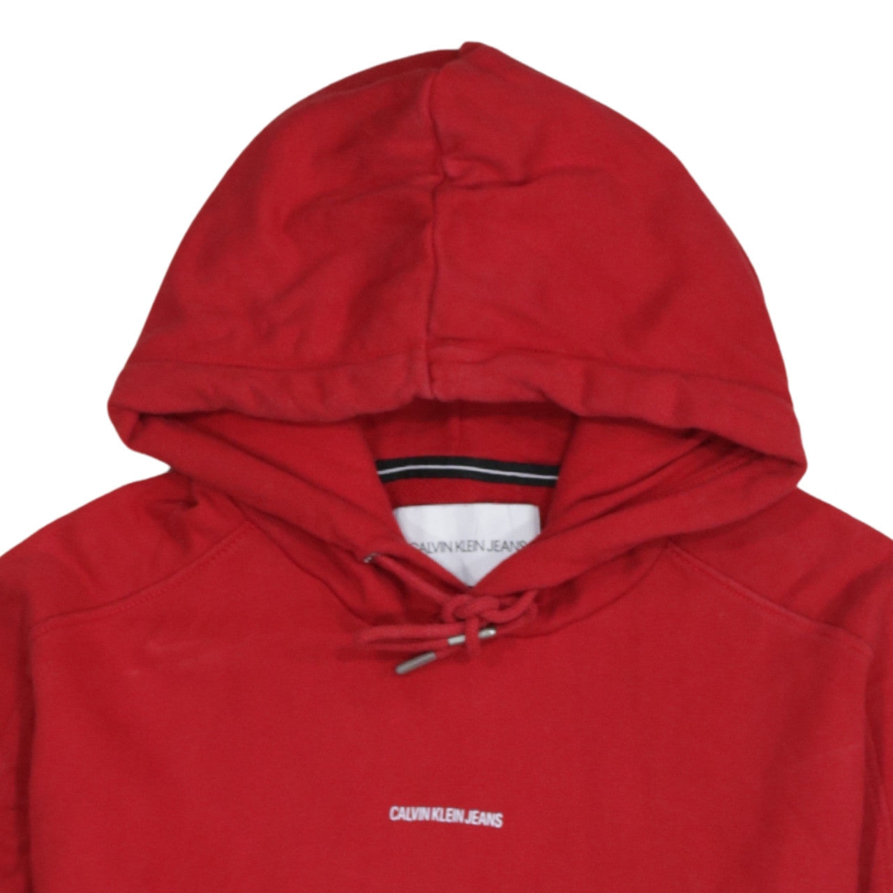 Mens UK Size S Calvin Klein Jeans Red Pullover Hoodie