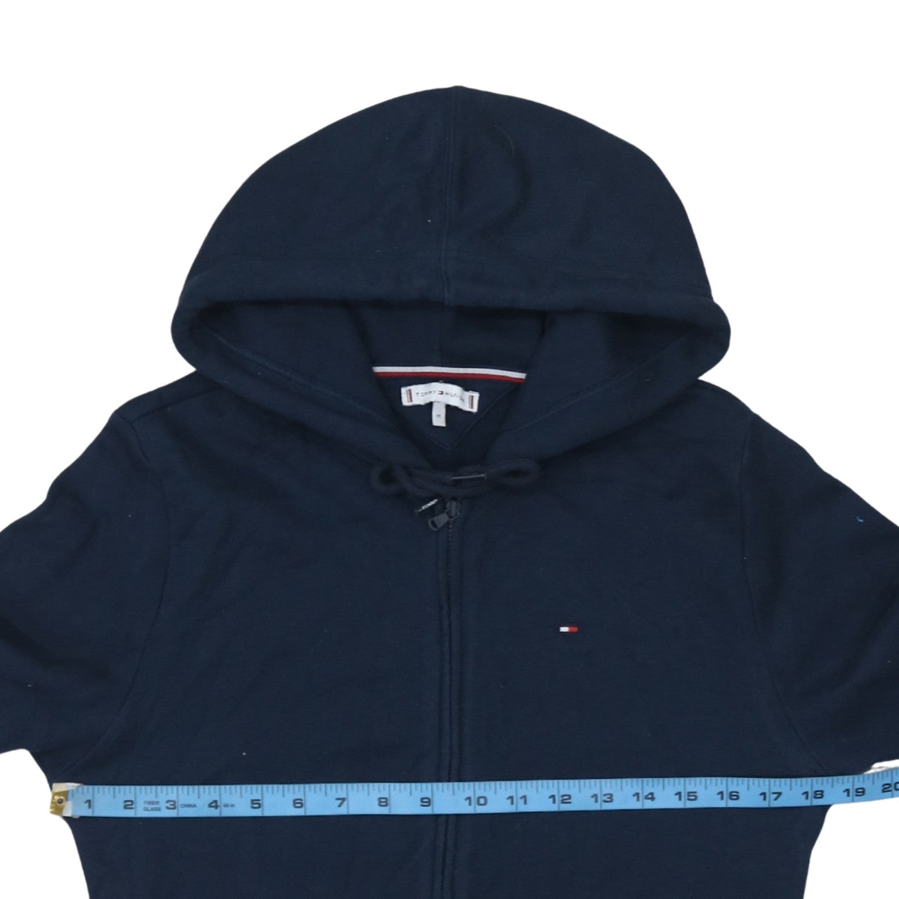 Mens UK Size M Tommy Hilfiger Blue Full Zip Hoodie