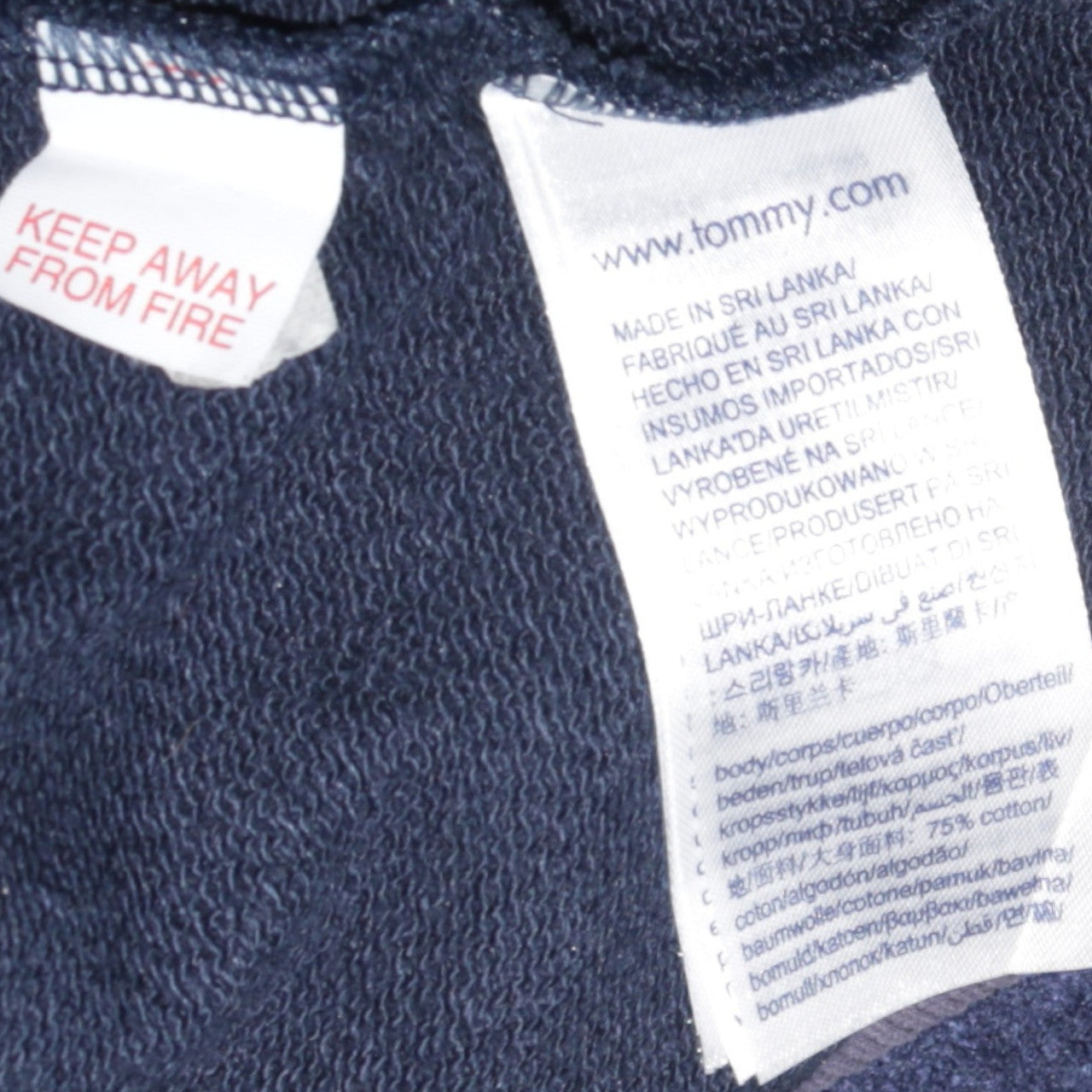 Mens UK Size M Tommy Hilfiger Blue Full Zip Hoodie