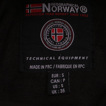 Mens UK Size S Geographical Norway Black Anorak Coat