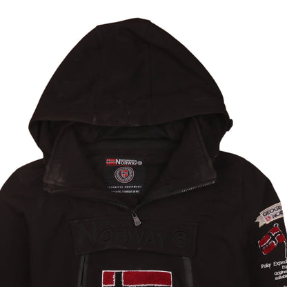 Mens UK Size S Geographical Norway Black Anorak Coat