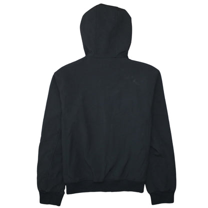 Reebok Boys Black Full Zip Hoodie 14-16 Years Sports Logo Hooded Top