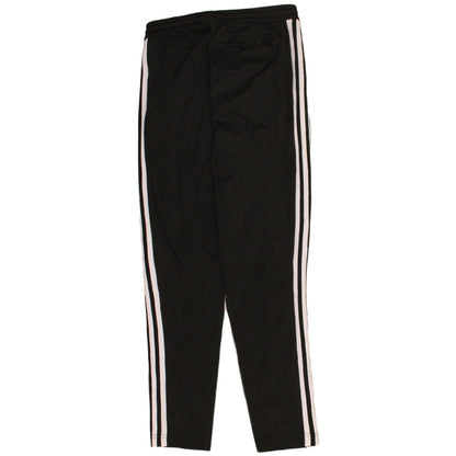 Adidas Men's Black Track Pants S Tapered Fit Zip Pockets Side Stripe