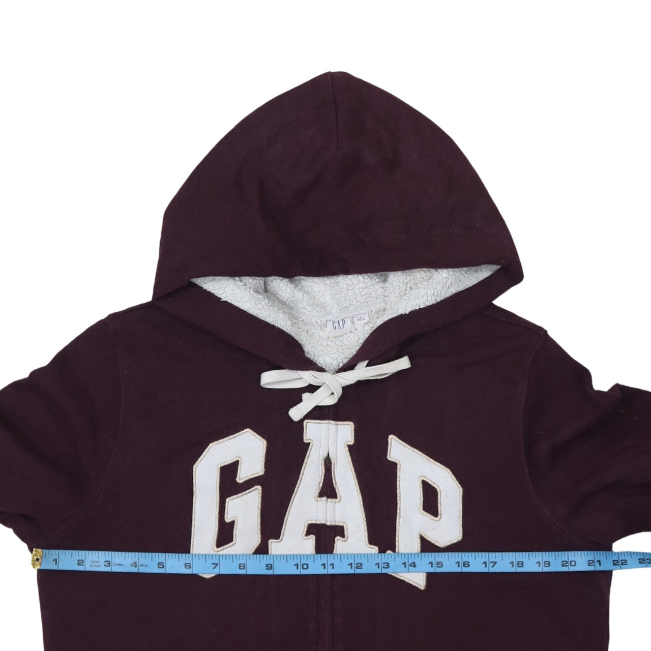 Womens UK Size L Gap Red Full Zip Hoodie