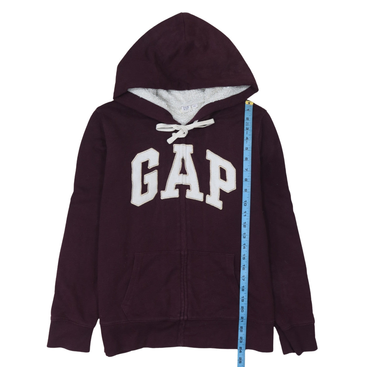 Womens UK Size L Gap Red Full Zip Hoodie