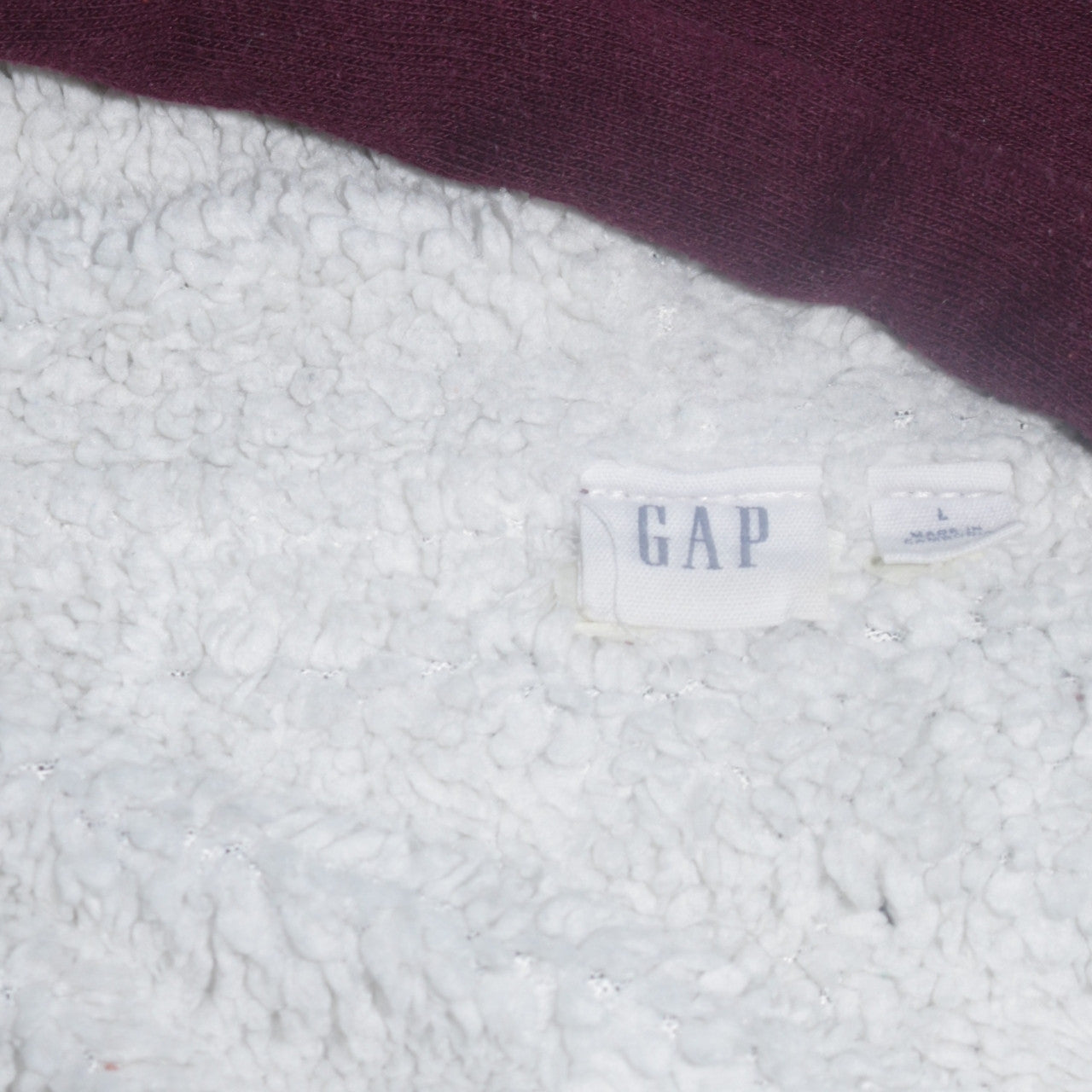 Womens UK Size L Gap Red Full Zip Hoodie