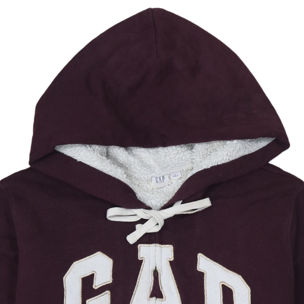 Womens UK Size L Gap Red Full Zip Hoodie