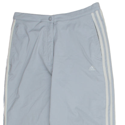 Womens UK Size 14 adidas Regular Fit Track Trousers Grey Trousers