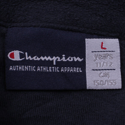 Champion Boys Black Fleece 1/4 Zip Sweatshirt Size 11-12 Years