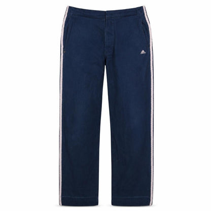 Adidas Men's Blue 36 Jogger Trousers with Side Stripes