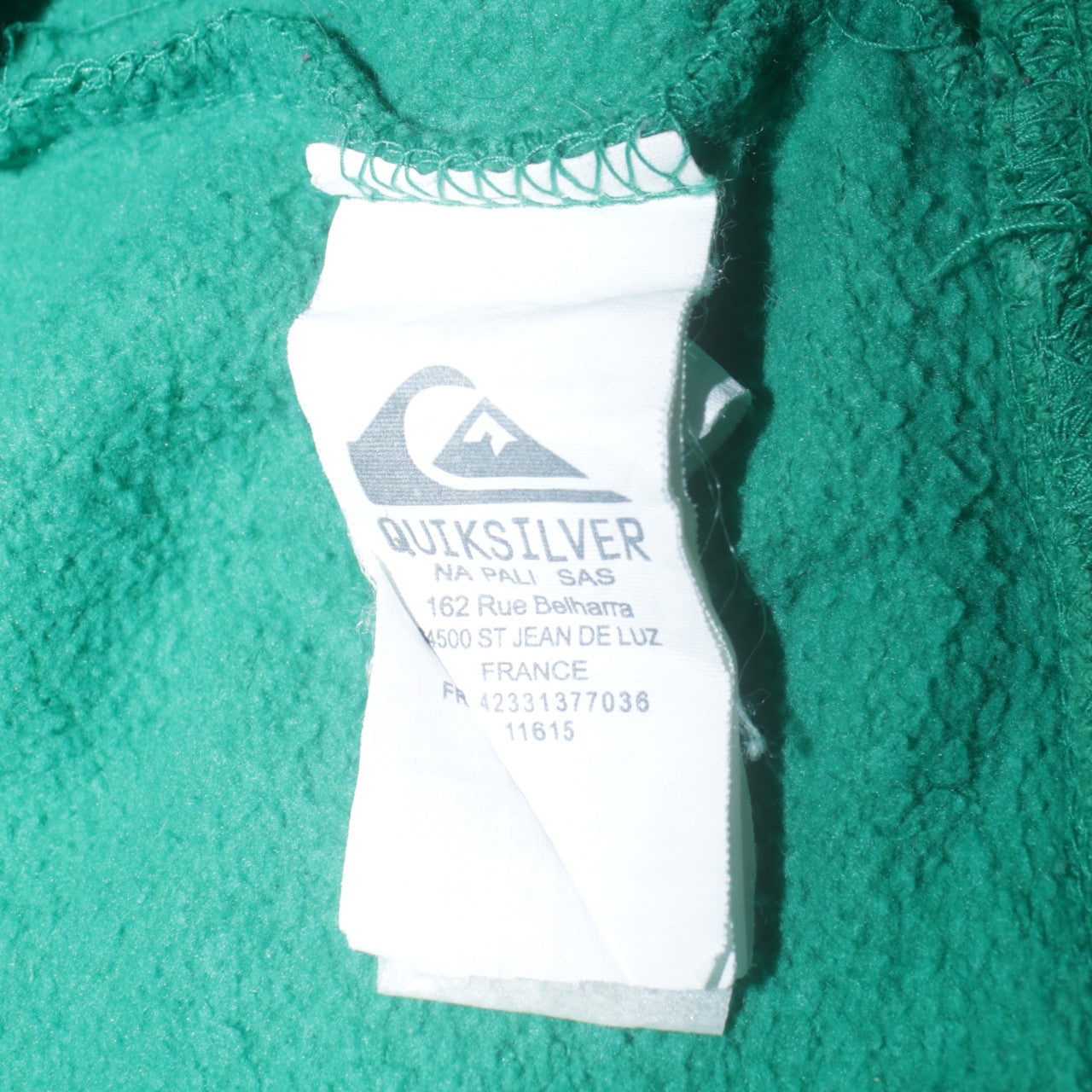 Quiksilver Boys Green Pullover Hoodie 10 Years Logo Graphic Cotton Blend