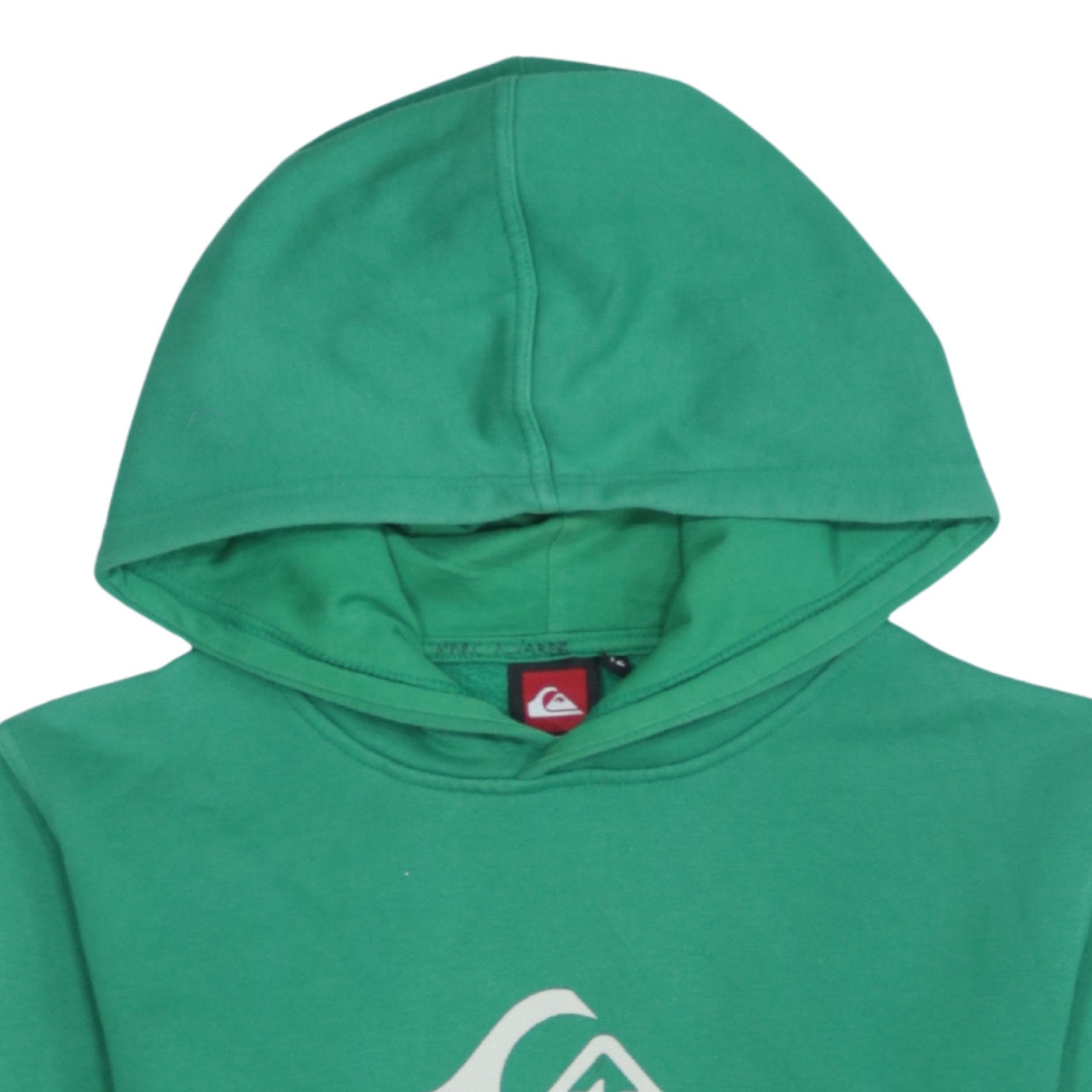 Quiksilver Boys Green Pullover Hoodie 10 Years Logo Graphic Cotton Blend